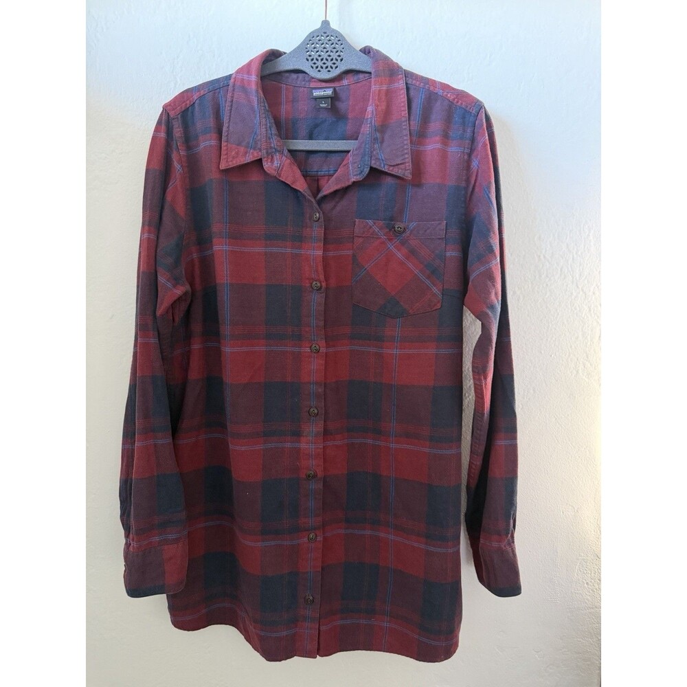 Patagonia Women's Long-Sleeve Fjord Flannel Plaid Shirt - Size L